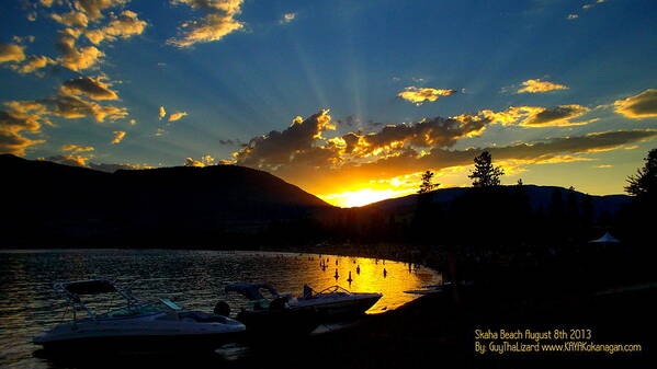  Poster featuring the photograph Skaha Lake Sunset #7 by Guy Hoffman