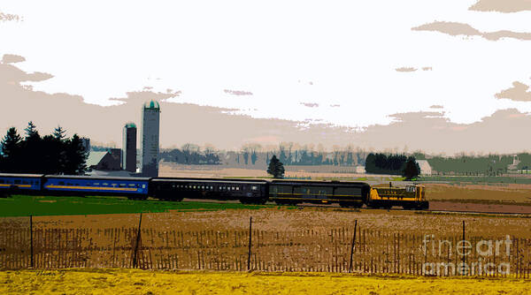 Trains Poster featuring the photograph A Train Runs Through It by Nina Silver