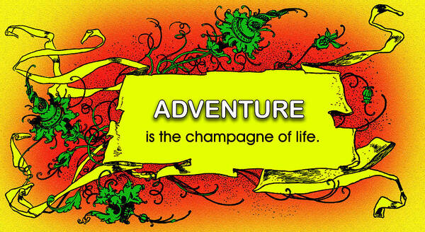 Quotation Poster featuring the photograph Adventure by Mike Flynn