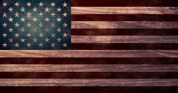 American Flag Poster featuring the digital art American Flag I by April Moen