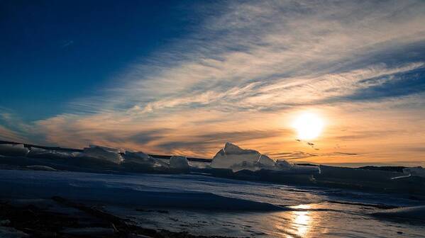 Sunset Poster featuring the photograph Angostura Ice 2 by Donald J Gray