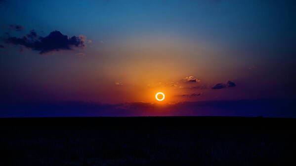 New Mexico Poster featuring the photograph Annular Eclipse Over New Mexico, May by Ssucsy