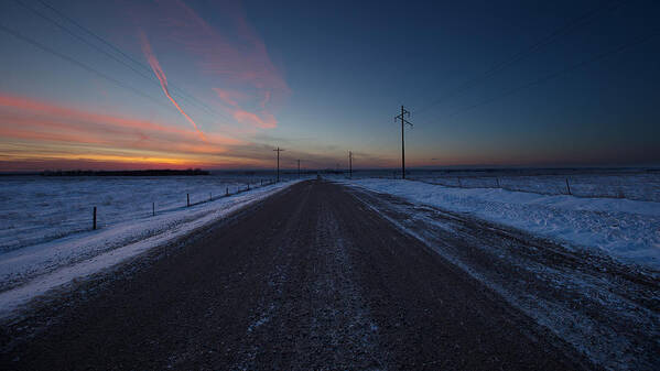 Freeman Poster featuring the photograph another Cold Road to Nowhere by Aaron J Groen