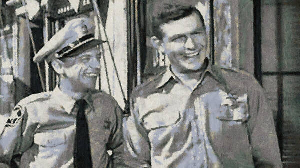 Barney Poster featuring the photograph Barney Fife and Andy Taylor by Paulette B Wright