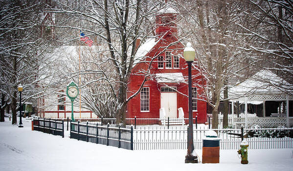 Landscape Poster featuring the photograph Billie Creek Village Winter Scene by Virginia Folkman