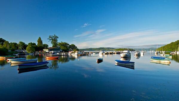 Boats Poster featuring the photograph Boats at Balmaha by Stephen Taylor