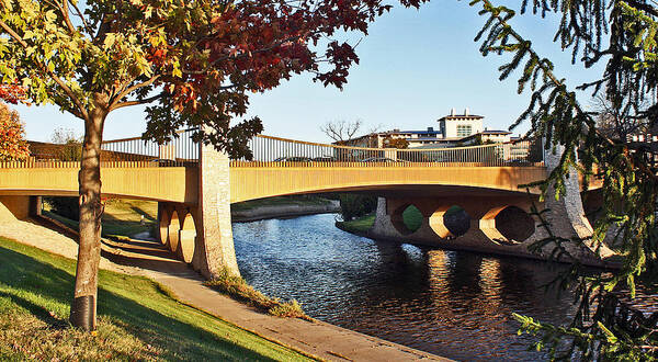 Bridge Poster featuring the photograph Bridge over Brush Creek by Ellen Tully