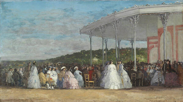 Boudin Poster featuring the painting Concert at the Casino of Deauville by Eugene Boudin