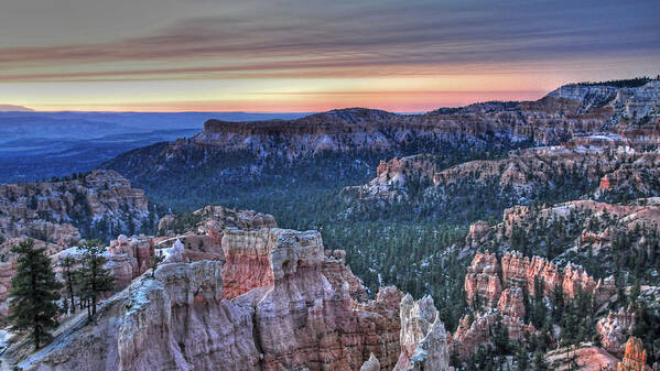 Dawn Poster featuring the photograph Dawn at Bryce Canyon by Darlene Bushue