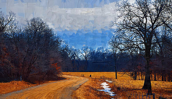 Country Poster featuring the painting Dirt Road by Kirt Tisdale