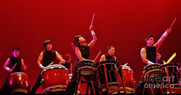 Taiko Drummers Poster featuring the photograph Dragon Beat Taiko by Craig Wood