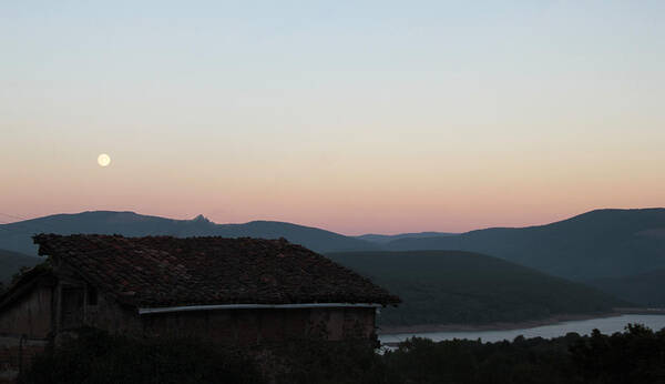 Moom Poster featuring the photograph Evening in the Rioja Valley Spain by John Stuart Webbstock