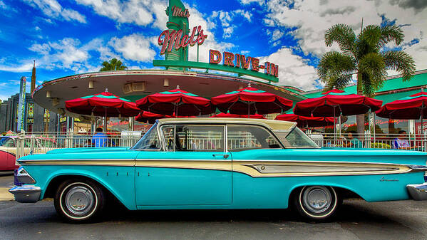 Universal Studios Poster featuring the photograph Ford Edsel Classic by Bill and Linda Tiepelman
