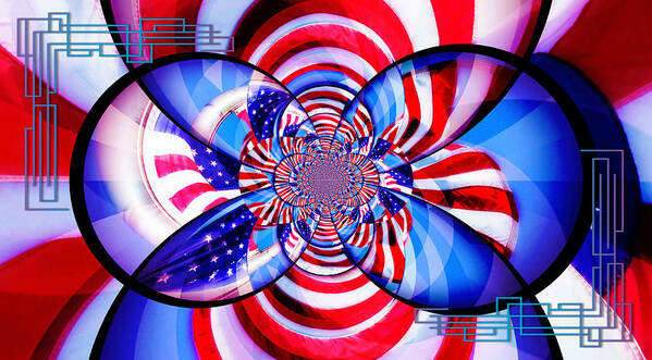 American Flag Poster featuring the photograph Freedom Abstract by Aurelio Zucco