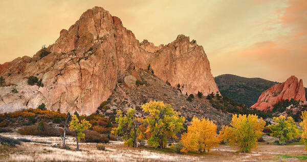 Garden Of The Gods Poster featuring the photograph Golden October by Tim Reaves