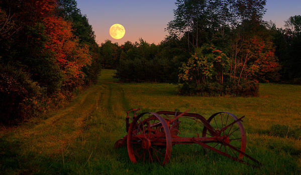 Harvest Moon Poster featuring the photograph Harvest Moon by Joe Granita