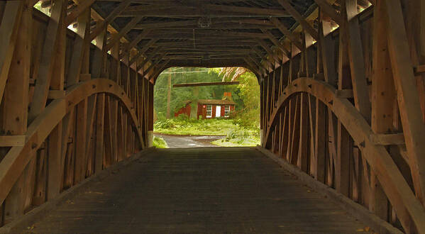 Covered Bridge Poster featuring the photograph Inside HT 90. by Chris Kusik