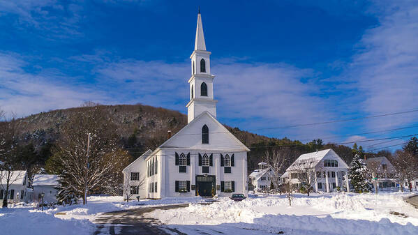 'newfane Poster featuring the photograph Late Autumn snow. by New England Photography