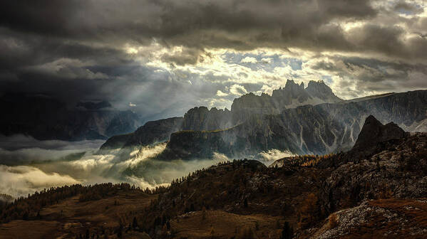 Dolomites Poster featuring the photograph Light Theatre by Lubos Balazovic