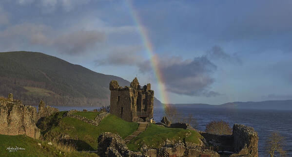 Castle Poster featuring the photograph Loch Ness Rainbow by Andrew Dickman