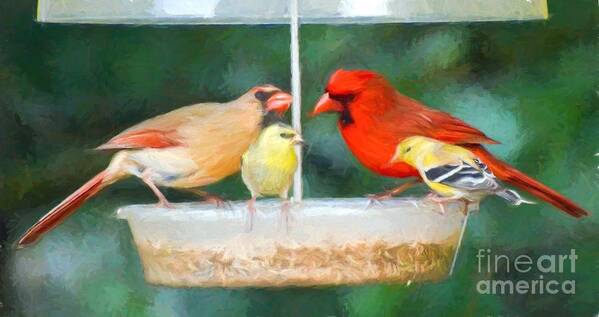 Cardinals Poster featuring the photograph Love Birds by Kerri Farley