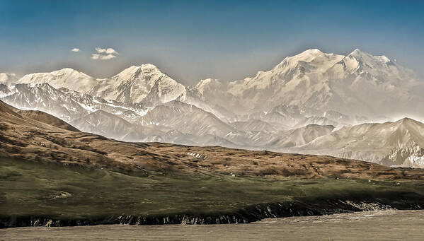 Penny Lisowski Poster featuring the photograph Majestic Mount McKinley by Penny Lisowski
