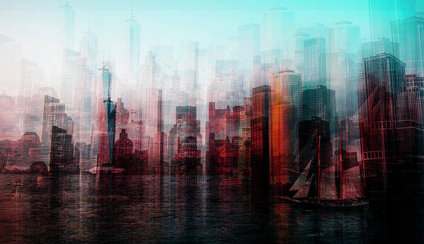 Abstract Poster featuring the photograph Manhattan by Carmine Chiriaco'
