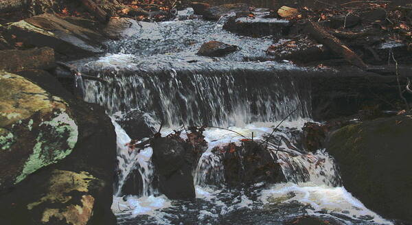 Landscape Poster featuring the photograph Mini Falls by Stephen Melcher