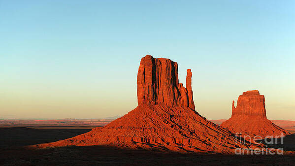 America Poster featuring the photograph Mitten Buttes at Sunset by Jane Rix