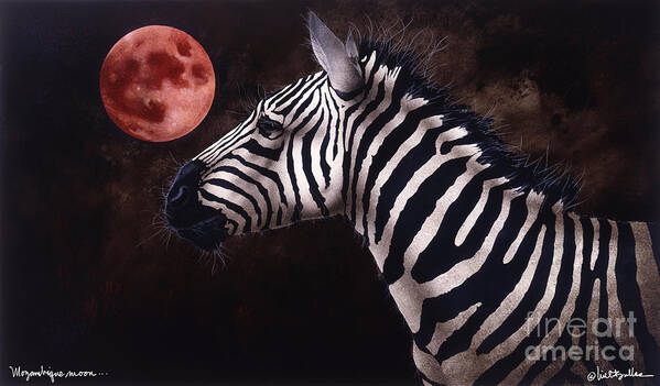 Will Bullas Poster featuring the painting Mozambique Moon... by Will Bullas