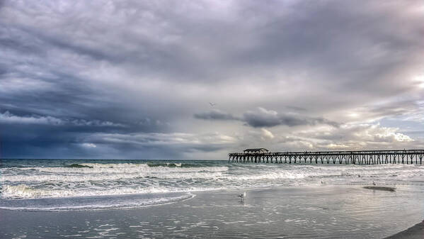 America Poster featuring the photograph Myrtle Beach Fishing Pier by Traveler's Pics