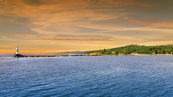 Minnesota Poster featuring the photograph North Shore Sunset by Bill and Linda Tiepelman