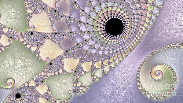 Fractal Poster featuring the photograph Pearlized by Heidi Smith