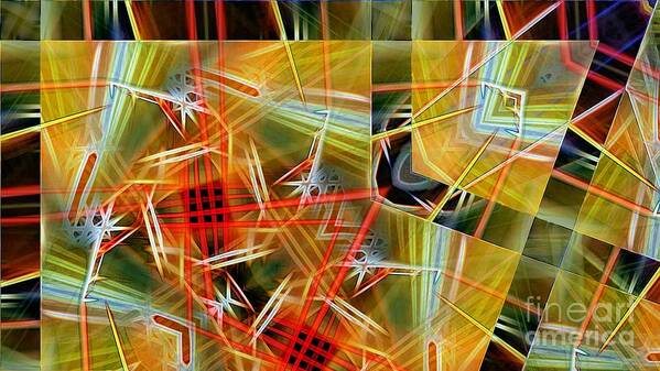 Abstract Poster featuring the photograph Pick Up Sticks in Geometry by Ronald Bissett