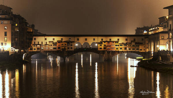 Bridge Poster featuring the photograph Ponte Vecchio by Andrew Dickman