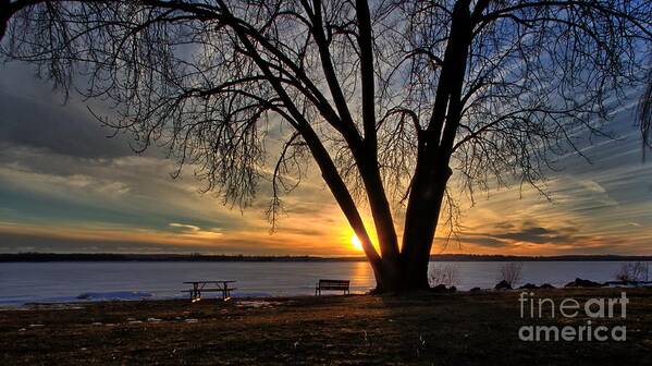 Winter Poster featuring the photograph Radiant Sunset by Rod Best