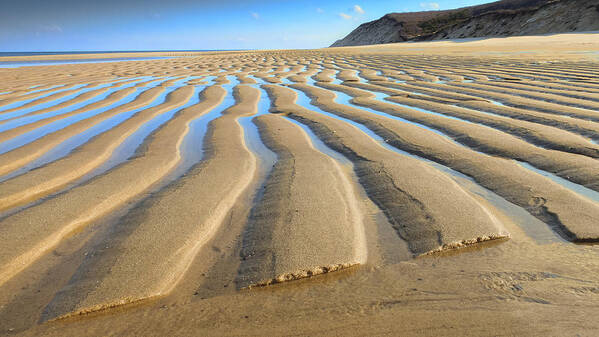 Sand Poster featuring the photograph Sand Ripples At Low Tide by Darius Aniunas