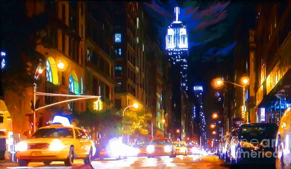 Saturday Night Live Poster featuring the painting Saturday Night New York Live by Tim Gilliland
