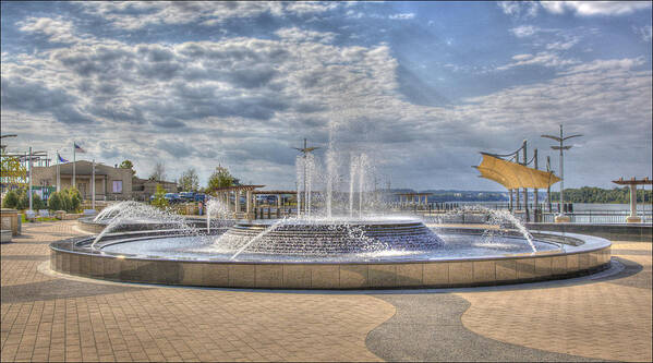Hdr Poster featuring the photograph Smothers Park Fountains #1 by Wendell Thompson
