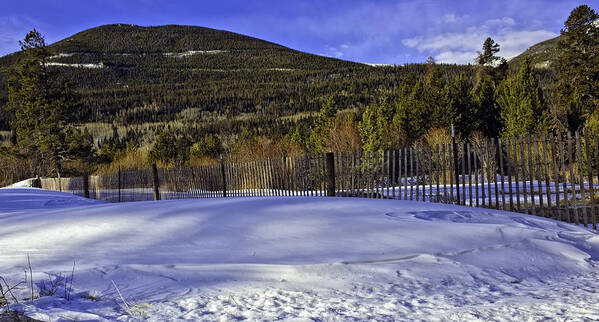 Rockies Poster featuring the photograph Snow Fence Fall River Road by Tom Wilbert