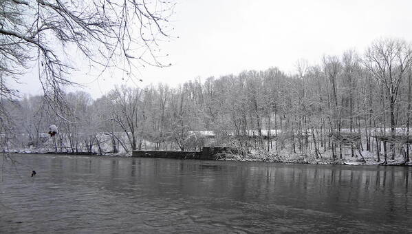 Schuylkill River Poster featuring the photograph Snowy Schuylkill by Michael Porchik