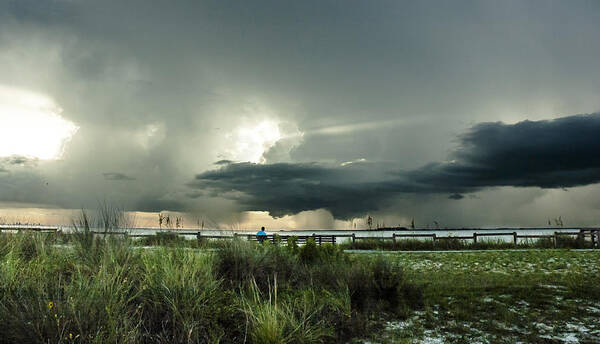 Seascape Poster featuring the photograph Storm Watch by Norman Johnson