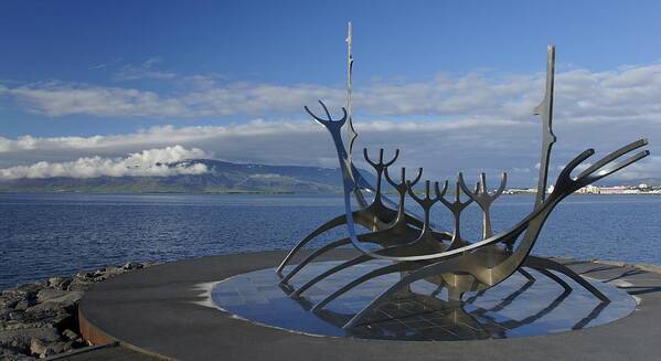 Viking Ship Poster featuring the photograph Sun Voyager by Brian Kamprath