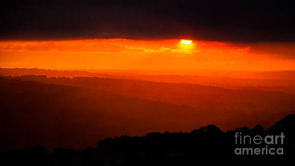 Airedale Poster featuring the photograph Sunrise in Ilkley by Mariusz Talarek
