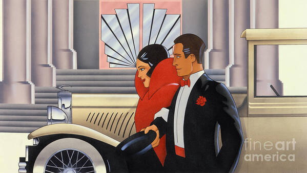 The Great Gatsby Poster featuring the painting The Great Gatsby by Tim Gilliland