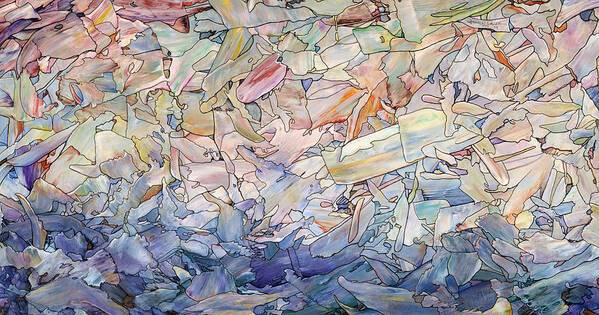 Sea Poster featuring the painting Fragmented Sea by James W Johnson