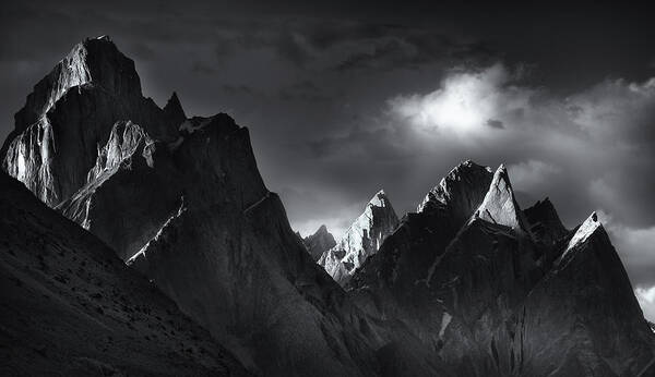 Summit Poster featuring the photograph Trango Towers by Fei Shi