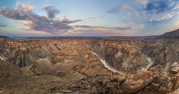 Vincent Grafhorst Poster featuring the photograph Winding Fish River Canyon And Desert by Vincent Grafhorst