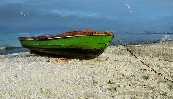 Boat Poster featuring the painting In Need Of Tlc #2 by Ericamaxine Price