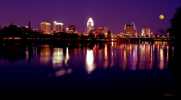 Cities Poster featuring the photograph Austin Sky Line in December 2004 by Lisa Spencer